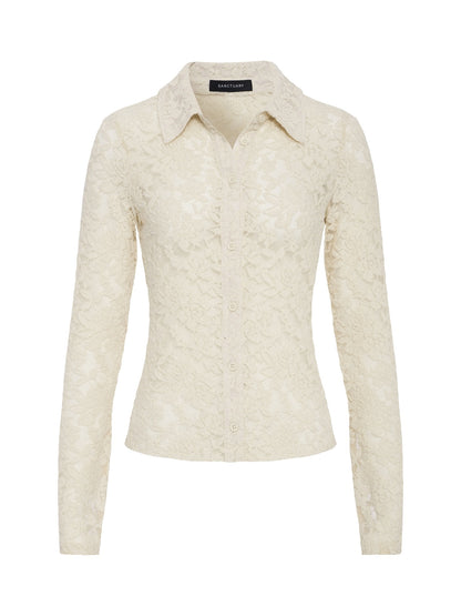 Sanctuary Clothing Smart Buy - Dreamer Lace Shirt Bone