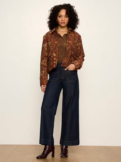 Sanctuary Clothing Classic - Dreamer Lace Shirt Cocoa Powder