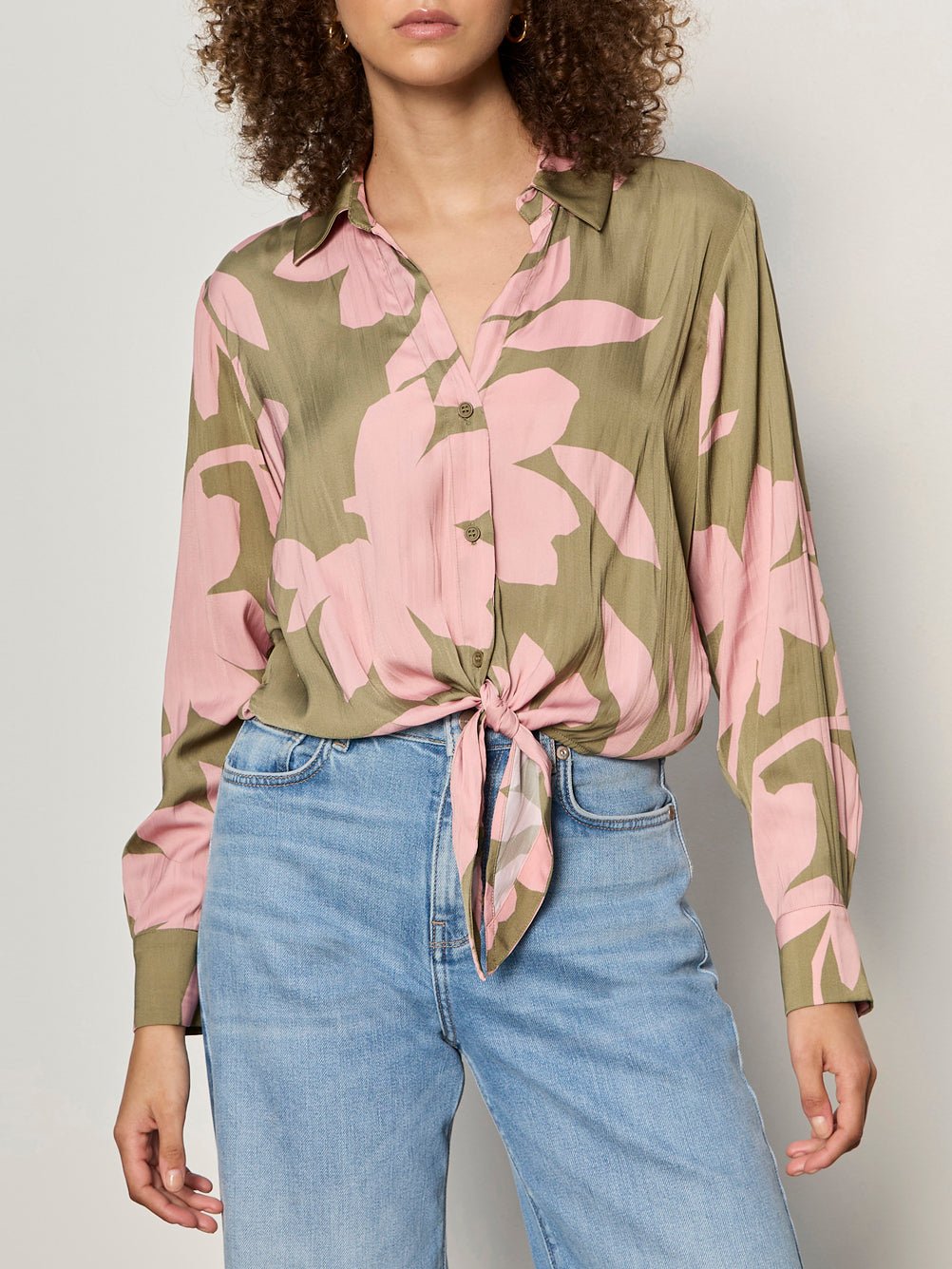 Sanctuary Clothing Premium - Lover Tie Shirt Pink Silhouette Petite Sizing