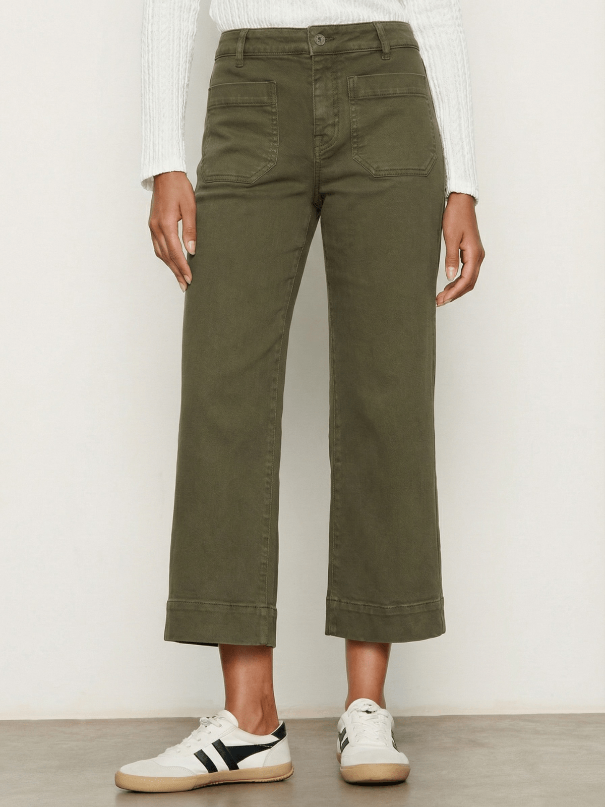 Sanctuary Clothing Recommended - The Marine Jean Crop Covert Green Petite Sizing