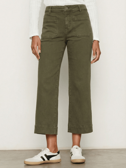 Sanctuary Clothing Recommended - The Marine Jean Crop Covert Green Petite Sizing