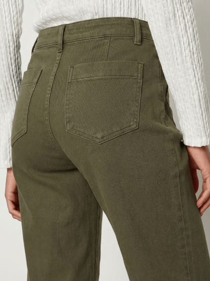 Sanctuary Clothing Recommended - The Marine Jean Crop Covert Green Petite Sizing