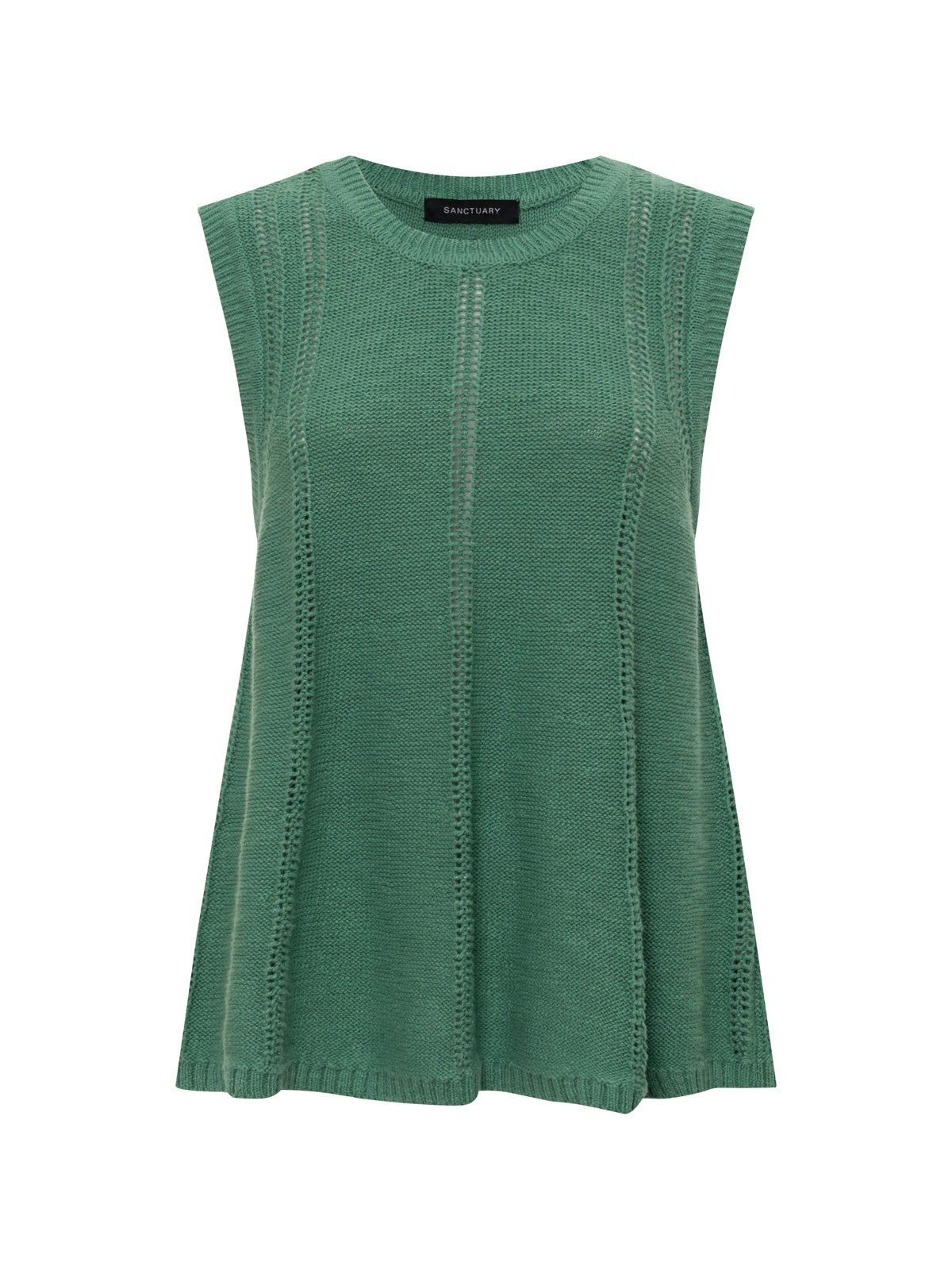 Sanctuary Clothing Recommended - Easy Pointelle Shell Green Juice Petite Sizing
